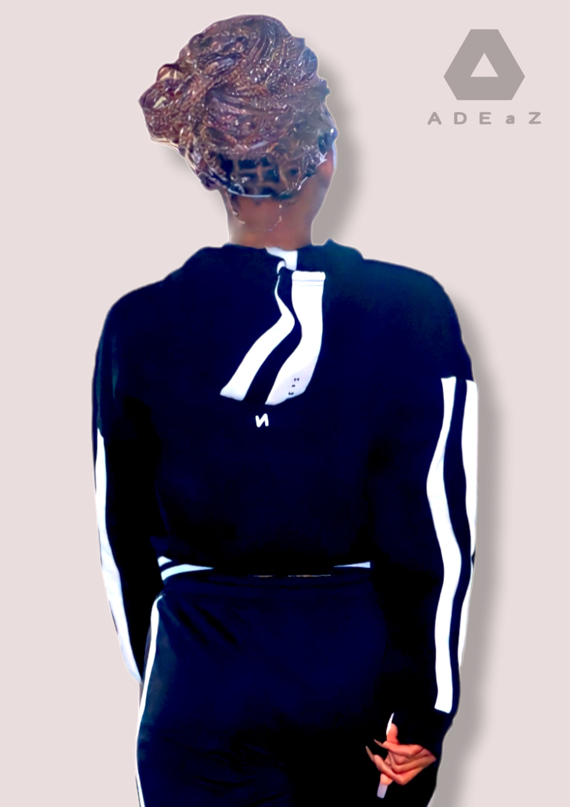 Ladies Comfy Stripe Hoodie: Cozy and stylish striped hoodie for women, perfect for casual comfort.