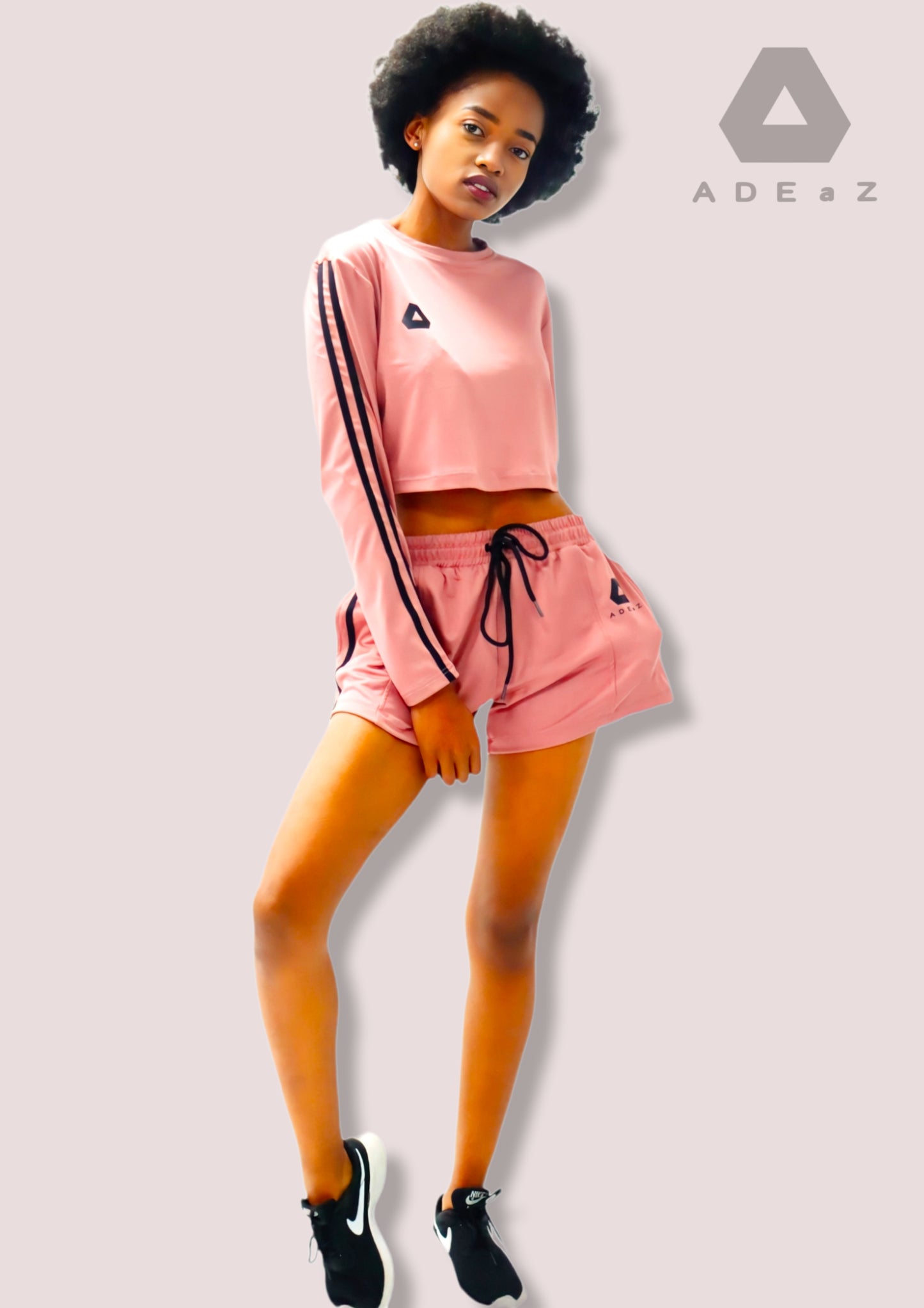 "Ladies Long Sleeve Classic Crop Top: Timeless and stylish long-sleeve crop top for women.