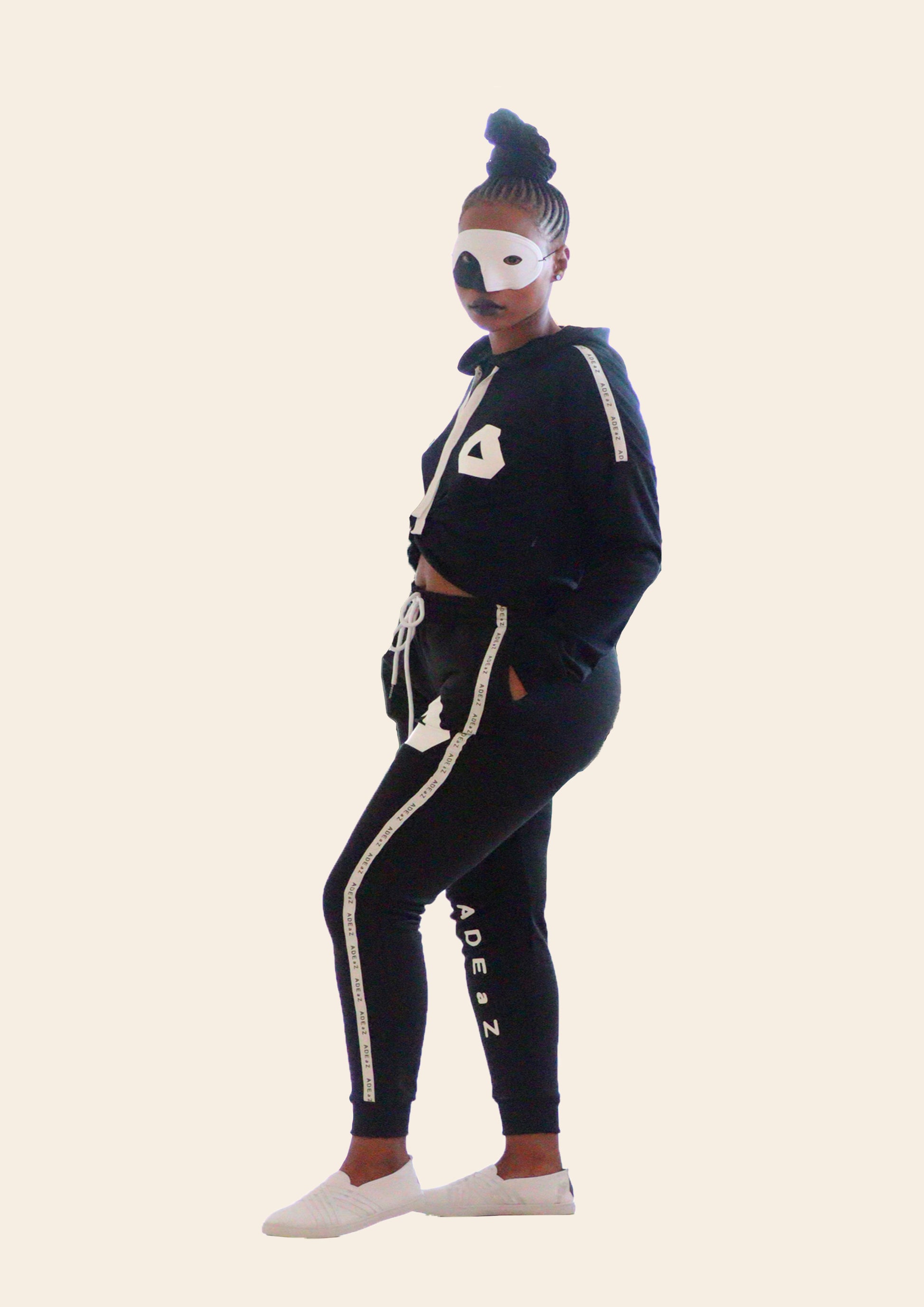 Ladies Long sleeve cropped hoody