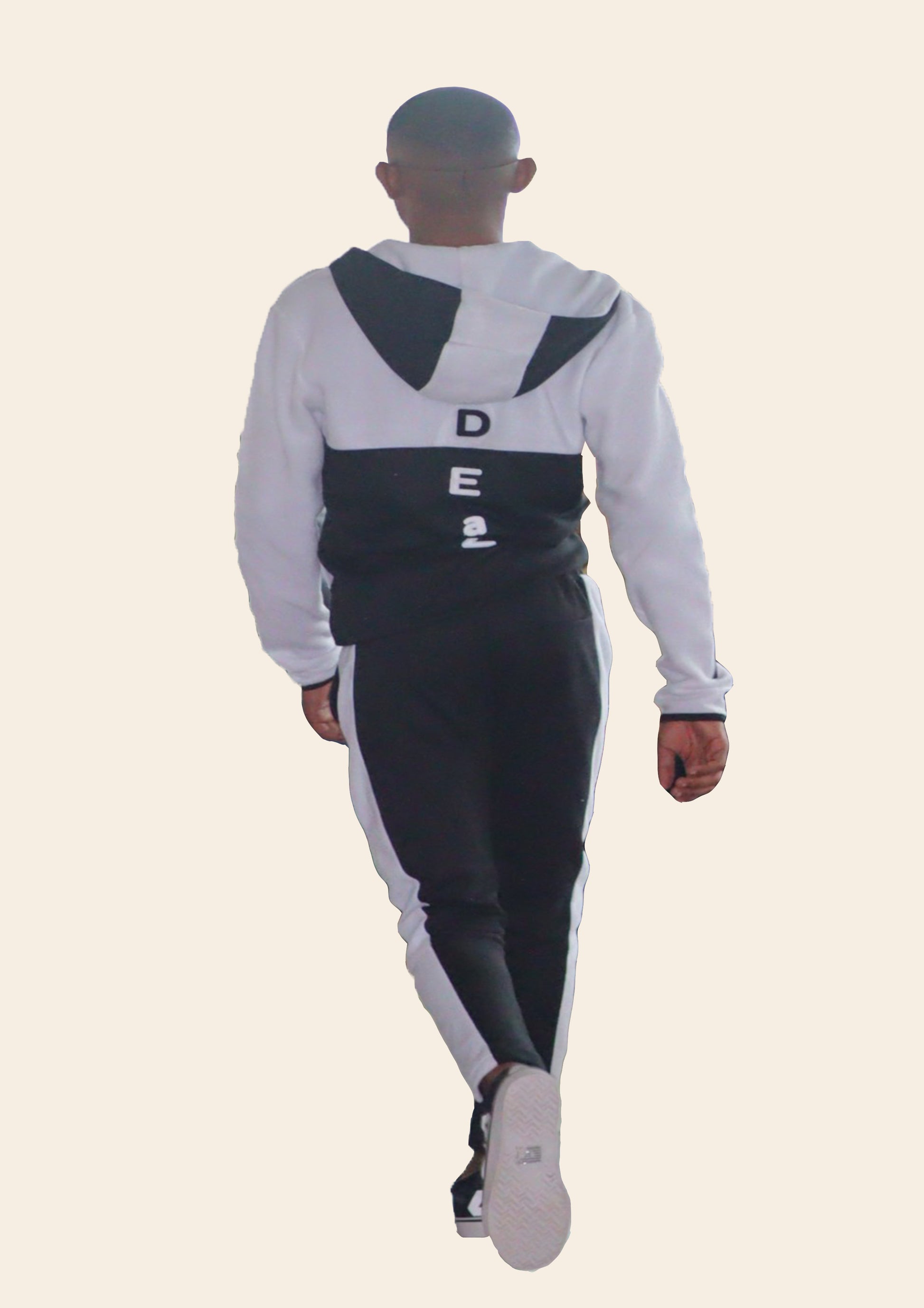 black and white two piece jacket