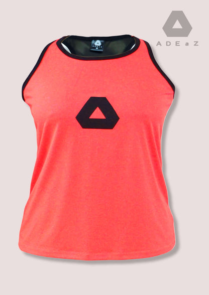 Women's racerback tank top , offering a comfortable fit and sporty style for various occasions.