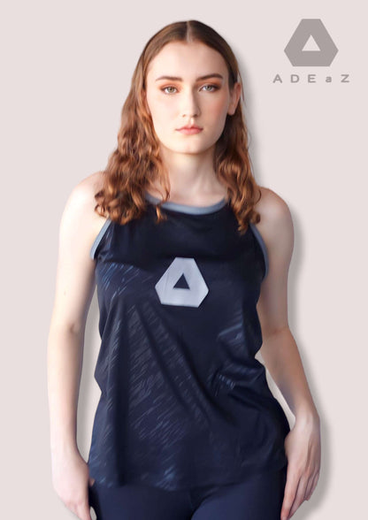 Women's racerback tank top , offering a comfortable fit and sporty style for various occasions.